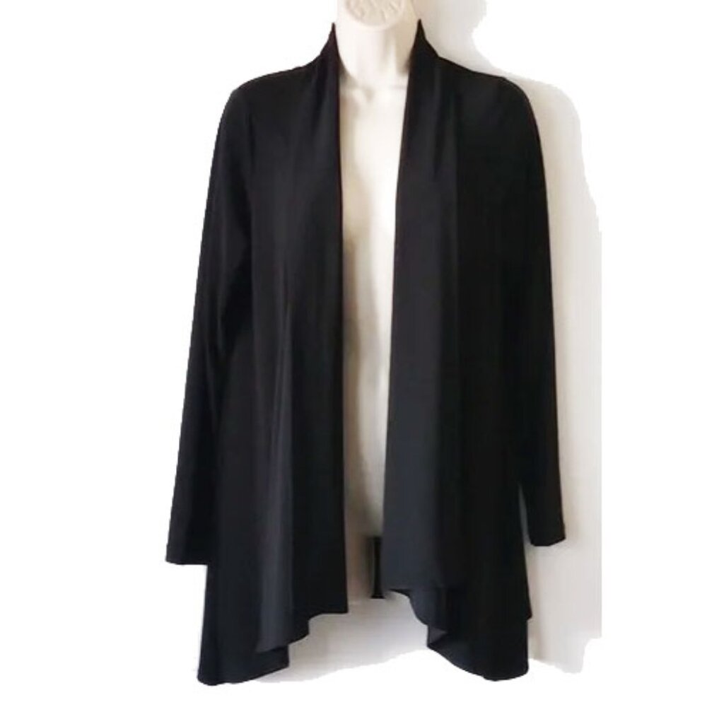 NWOT Joseph Ribkoff Asymmetric Jersey Knit Shawl Collar Open Front Cardigan 8